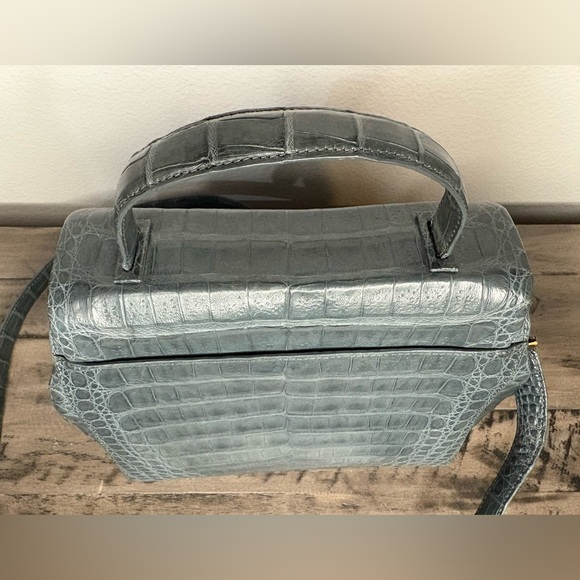 Nancy Gonzalez Gray Crocodile Crossbody Bag. Excellent Condition 😍 - Picture 3 of 10